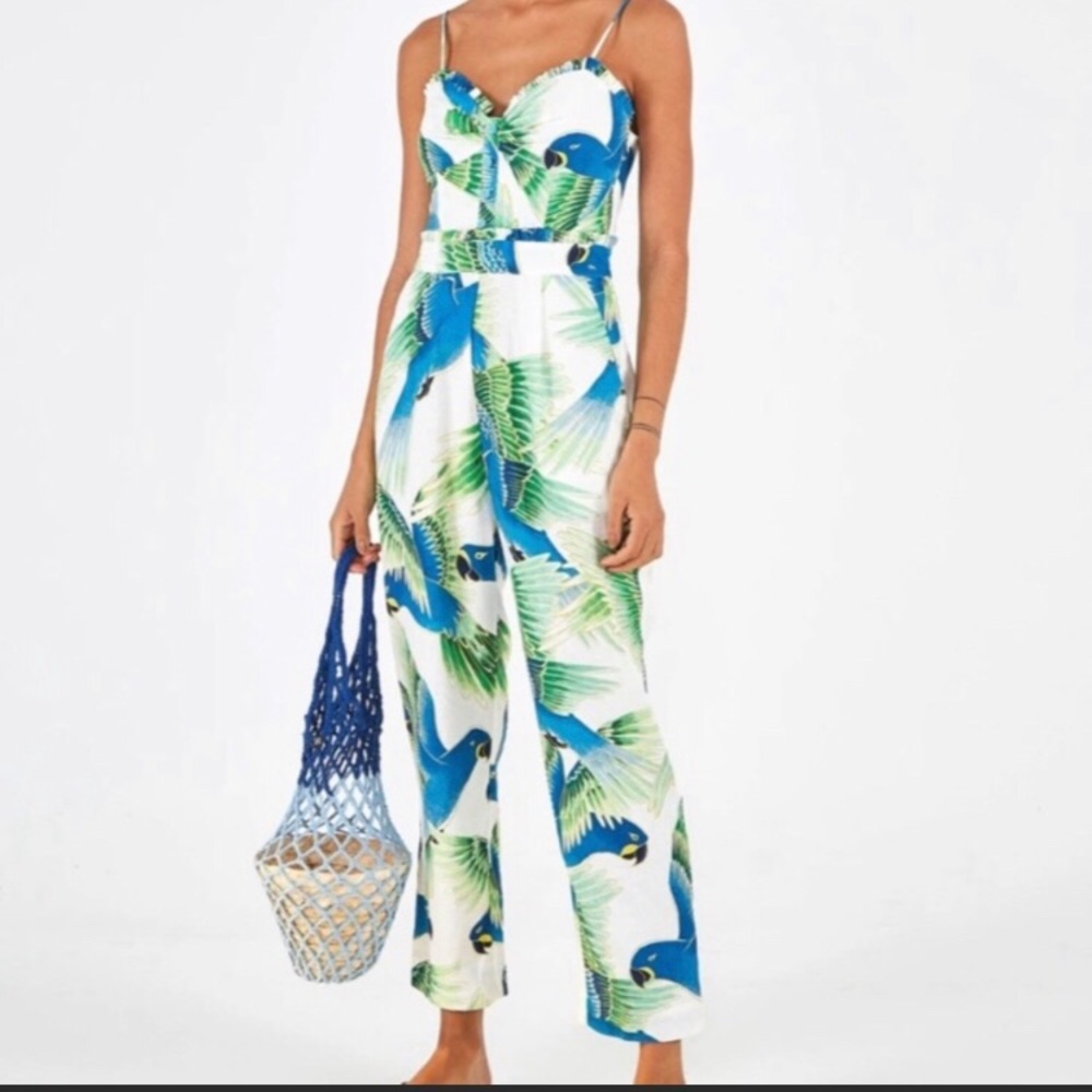 Farm Rio Araras Jumpsuit NWT